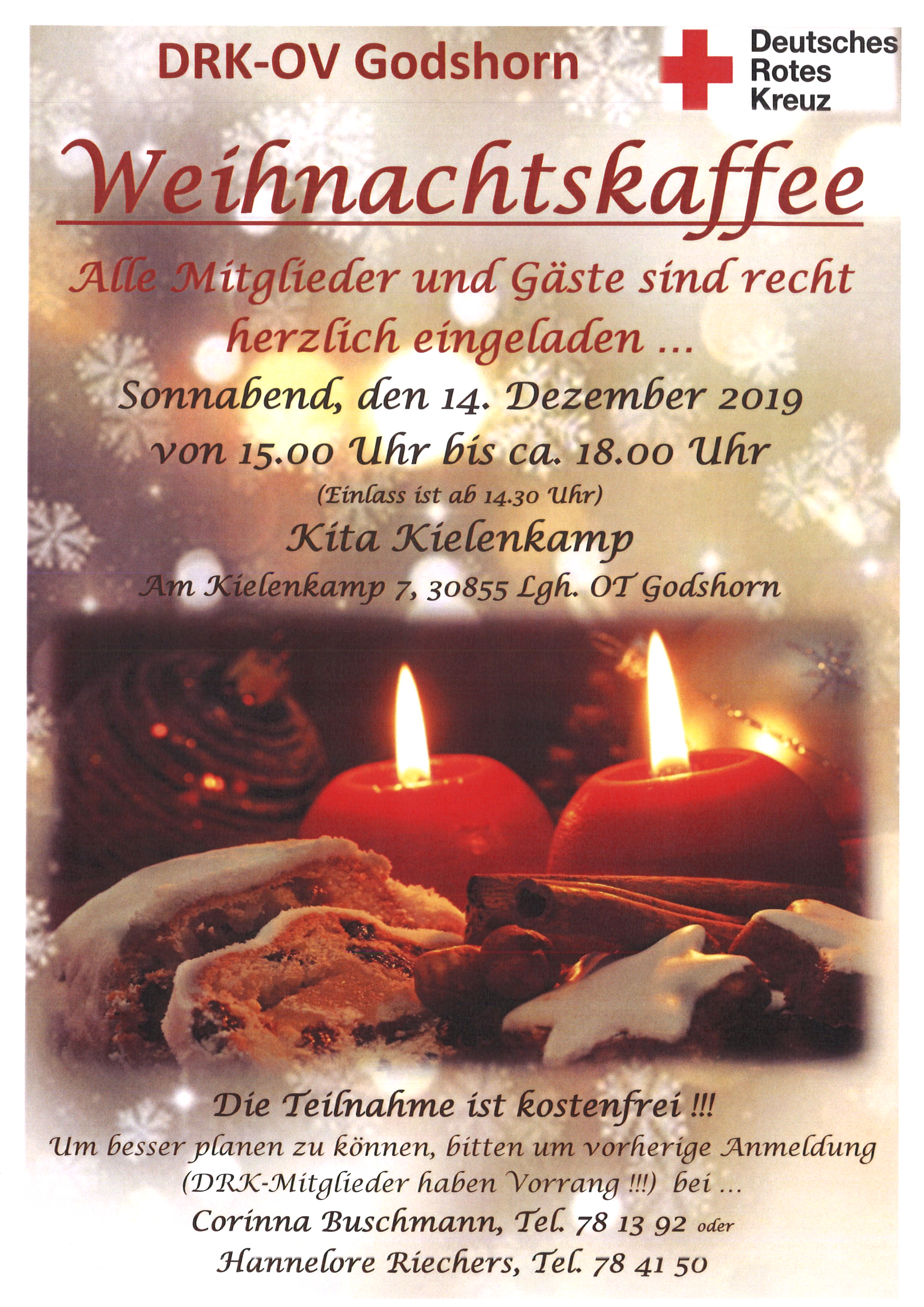 WEIHNACHTSKAFFEE DES DRK-OV GODSHORN